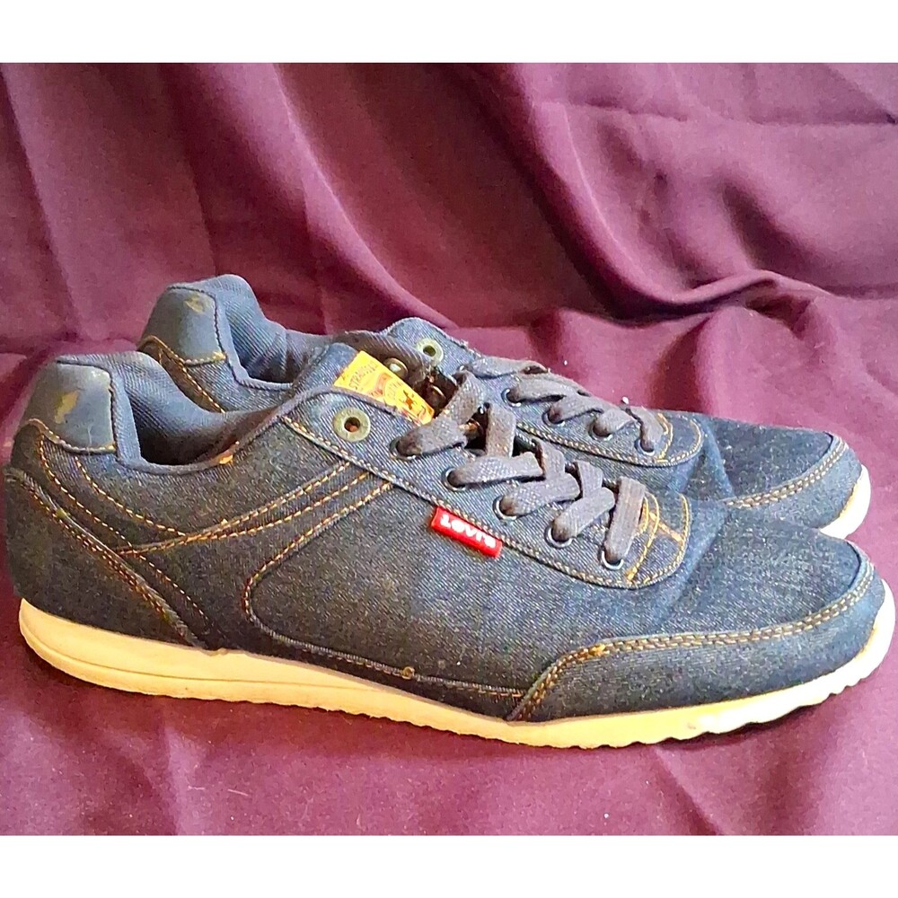 Levi Strauss & Co. Men’s Blue Low Top Lace-Up Denim Sneakers US 10.5 51813809U